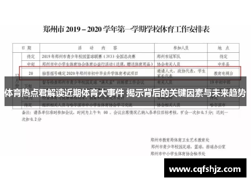 体育热点君解读近期体育大事件 揭示背后的关键因素与未来趋势